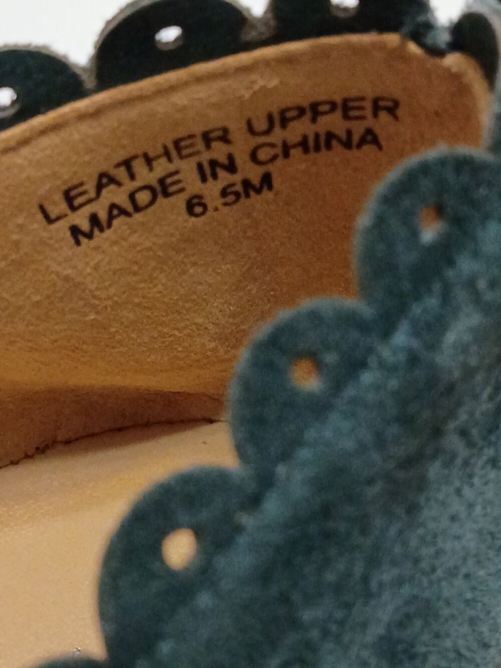 Talbots Penelope Teal Suede Scalloped Ballet Flats Size Women's 6.5M - Picture 10 of 10